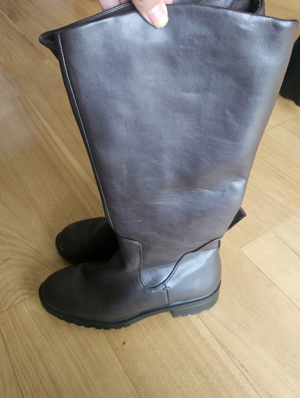 Classic Tall Leather Womens Boot - Dark Brown